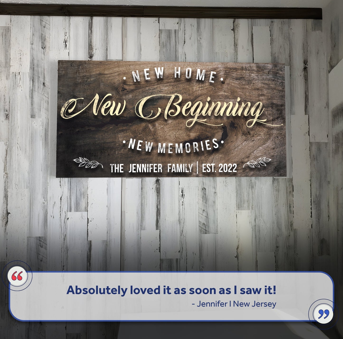 New Home Canvas Sign - Fresh Start Wall Art