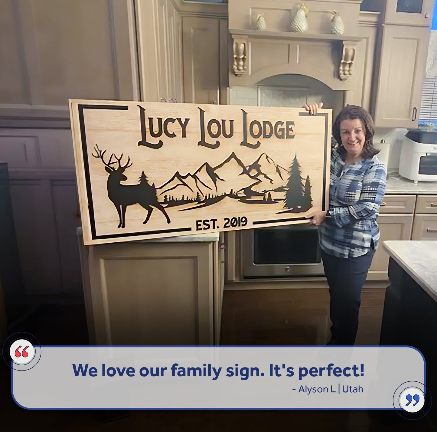 Personalized Family Mountain Canvas Sign