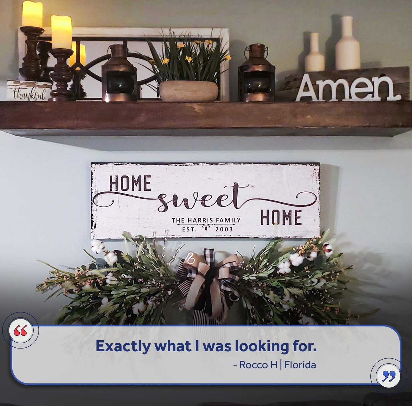 Home Sweet Home Personalized Family Canvas Sign