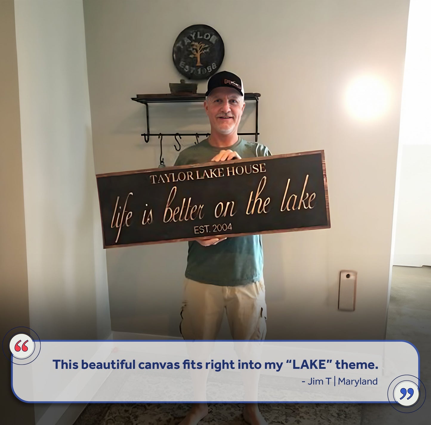 Life Is Better On The Lake Canvas Sign