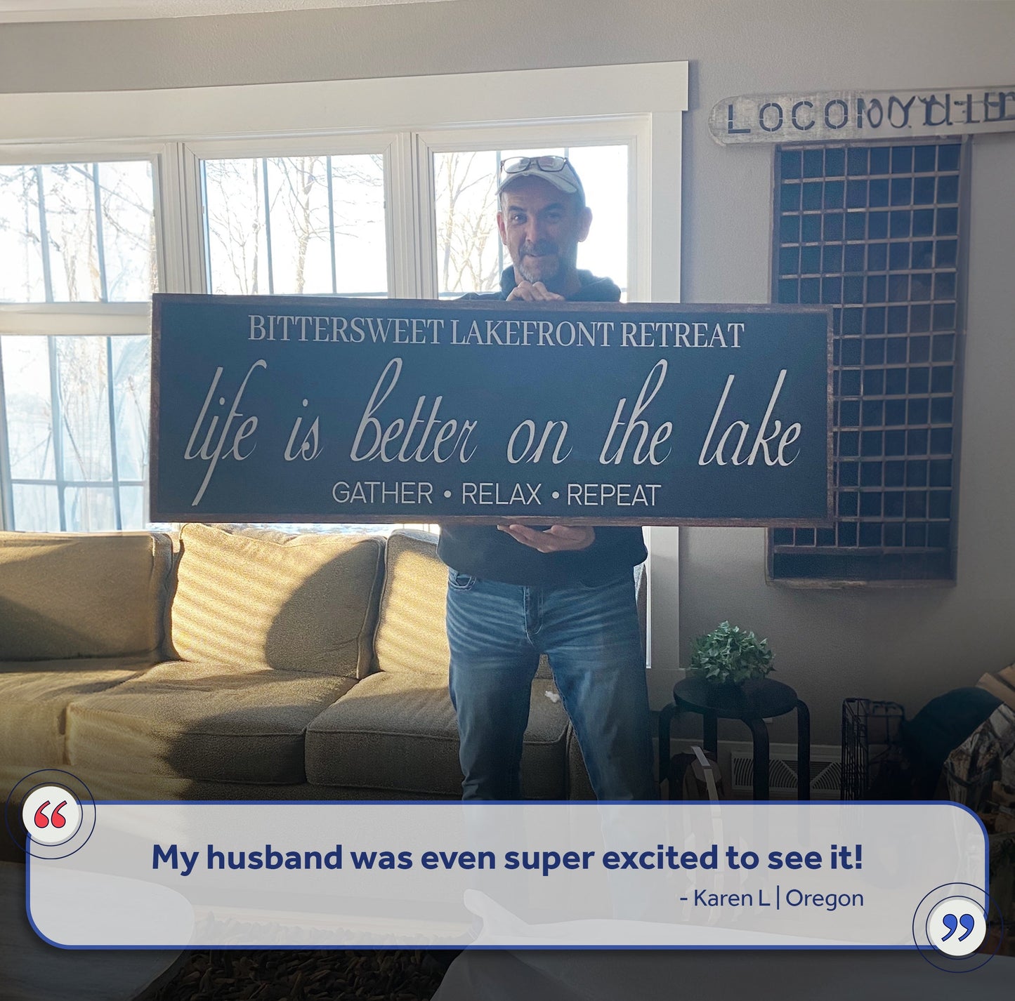 Life Is Better On The Lake Canvas Sign
