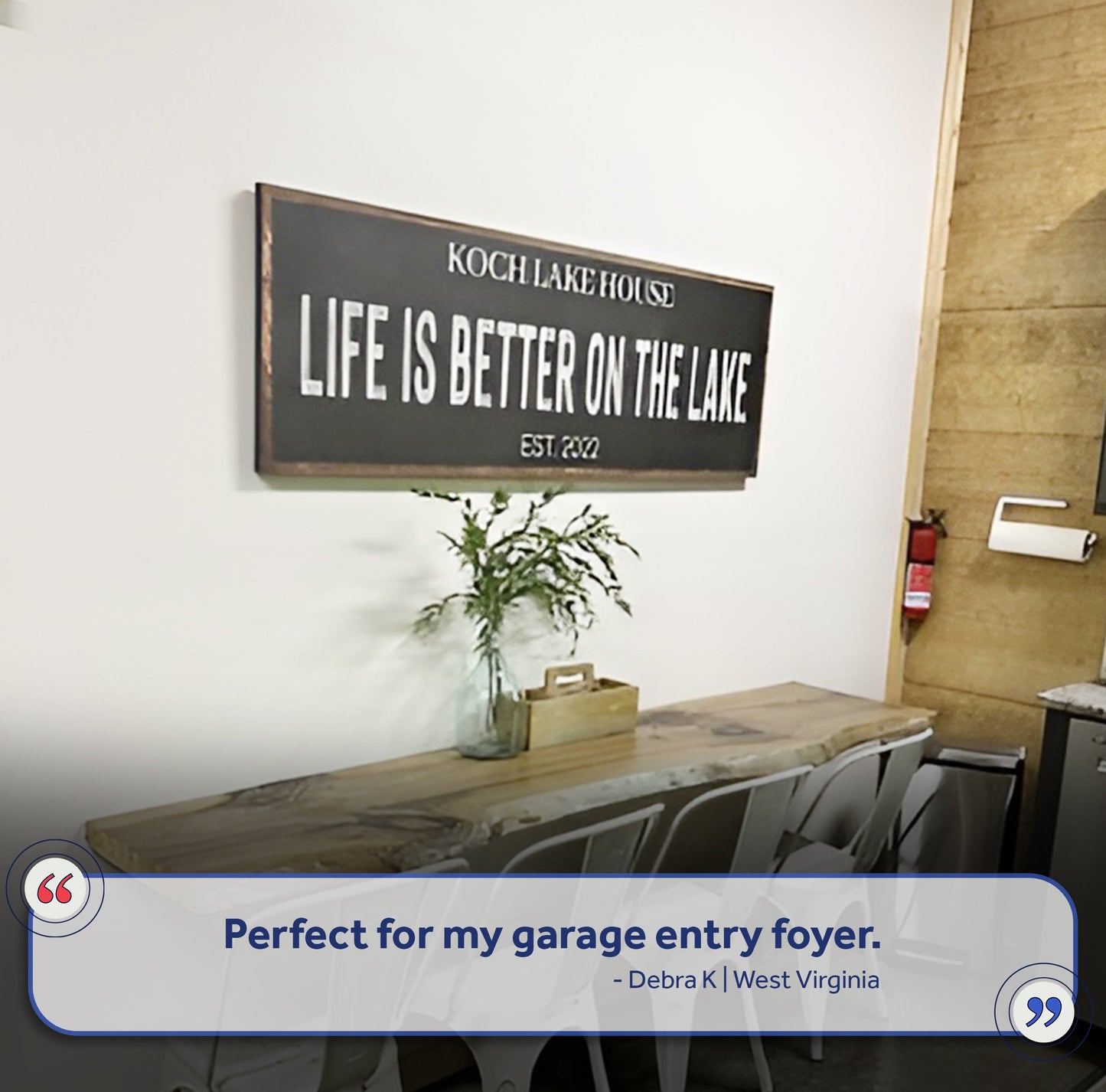 Life Is Better on the Lake Coastal Canvas Sign