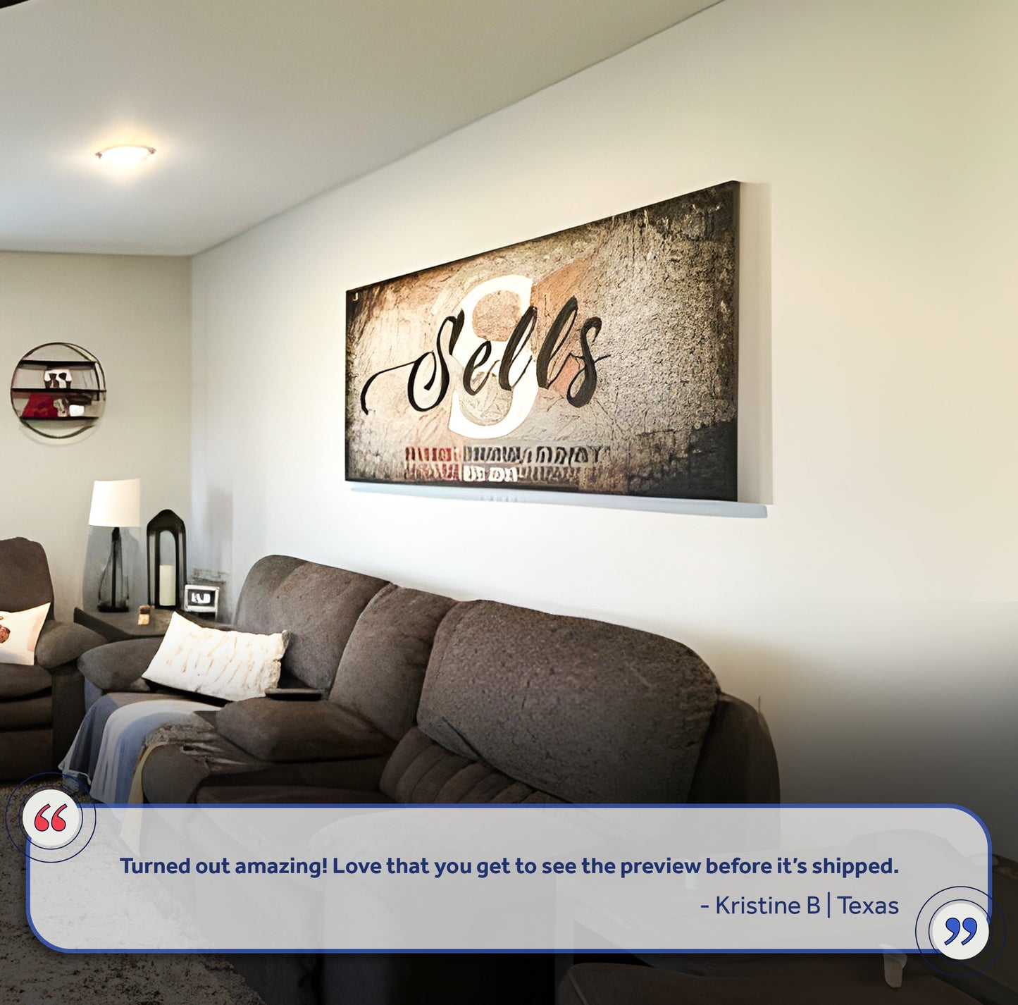 Personalized Family Last Name Canvas Wall Art