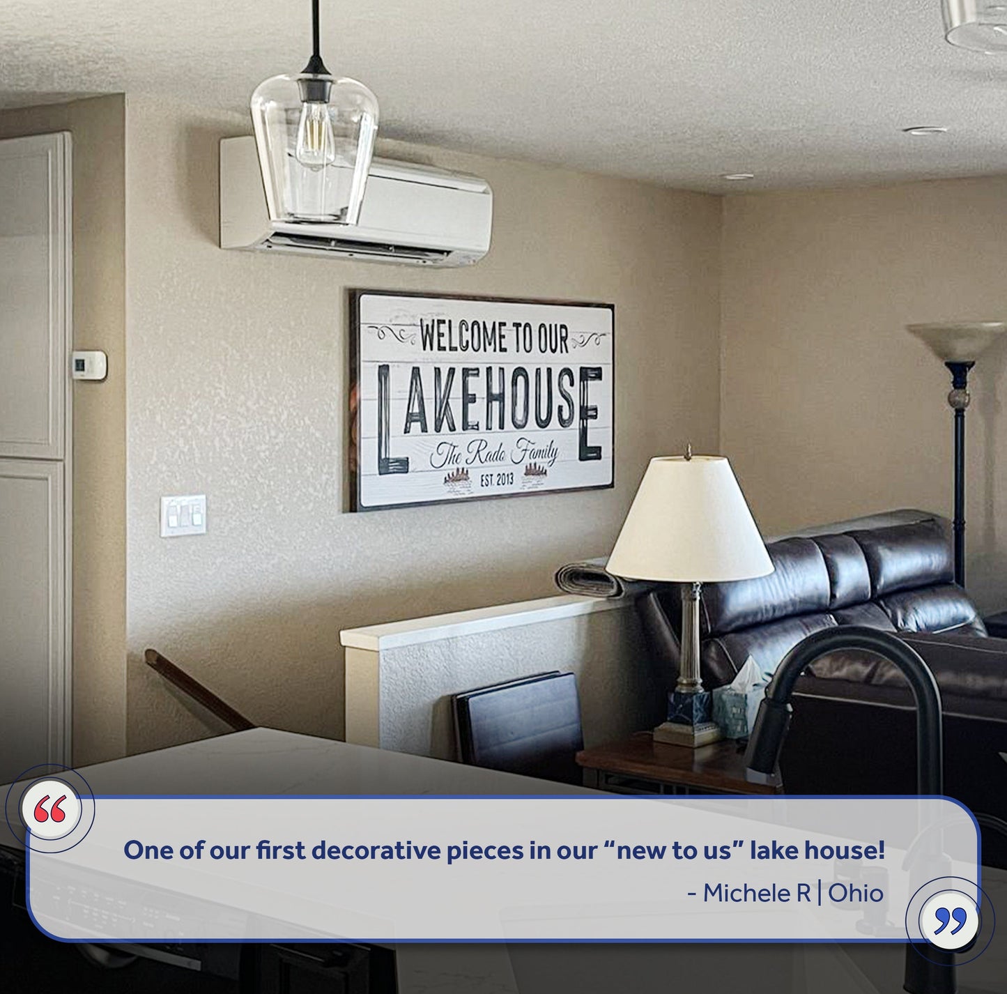 Welcome To Our Lakehouse Canvas Wall Art