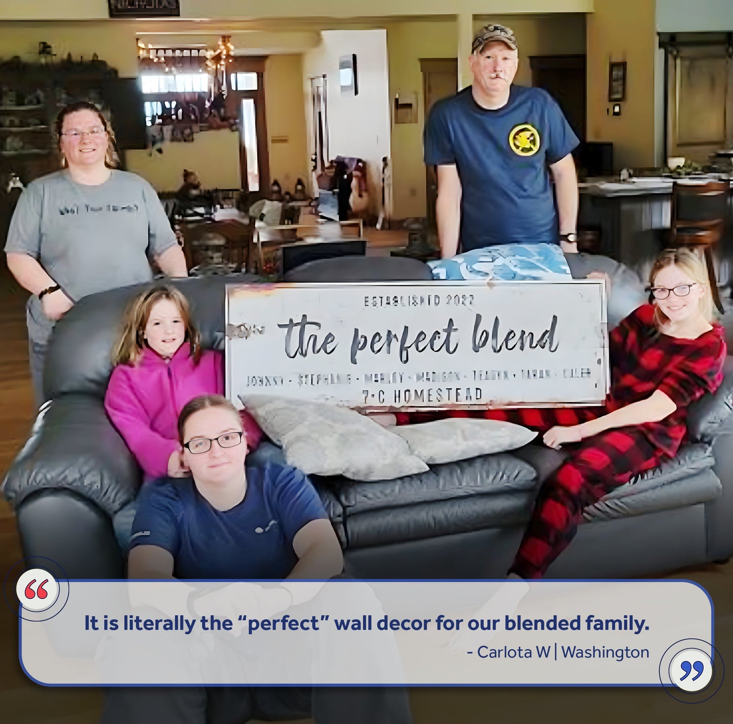 The Perfect Blend Coffee Bar Canvas Sign