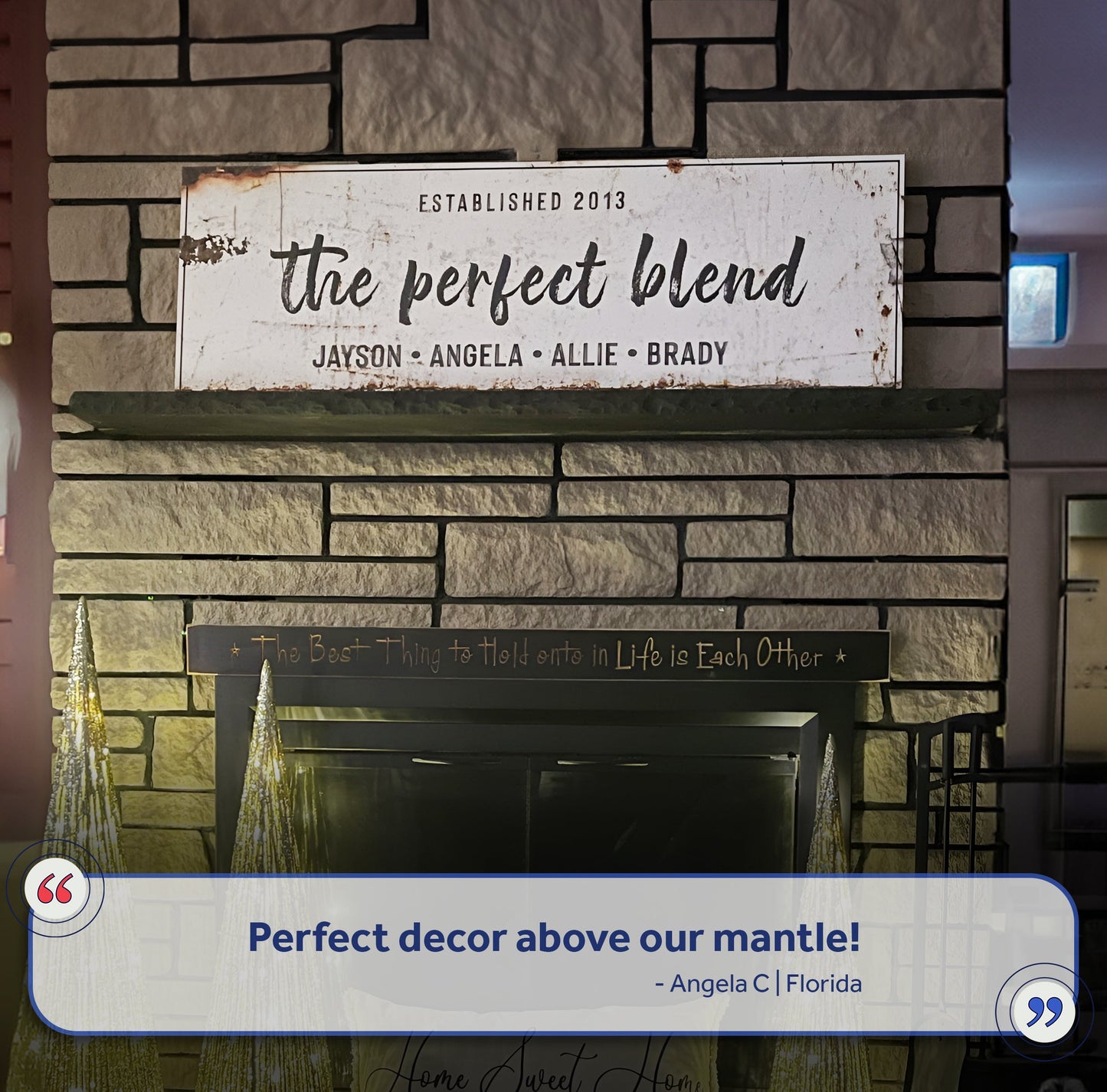 The Perfect Blend Coffee Bar Canvas Sign