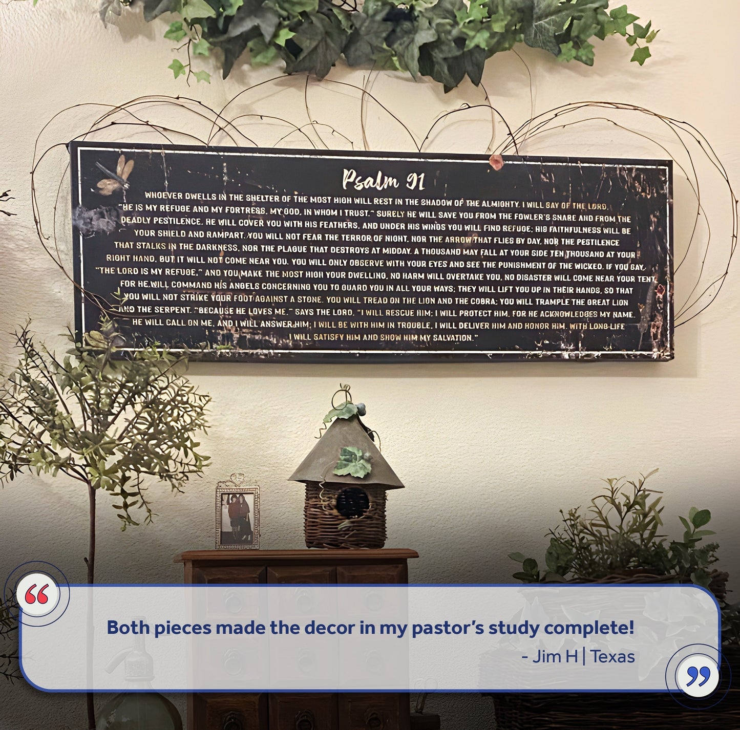 Psalm 91 He Is My Refuge Christian Canvas Wall Art