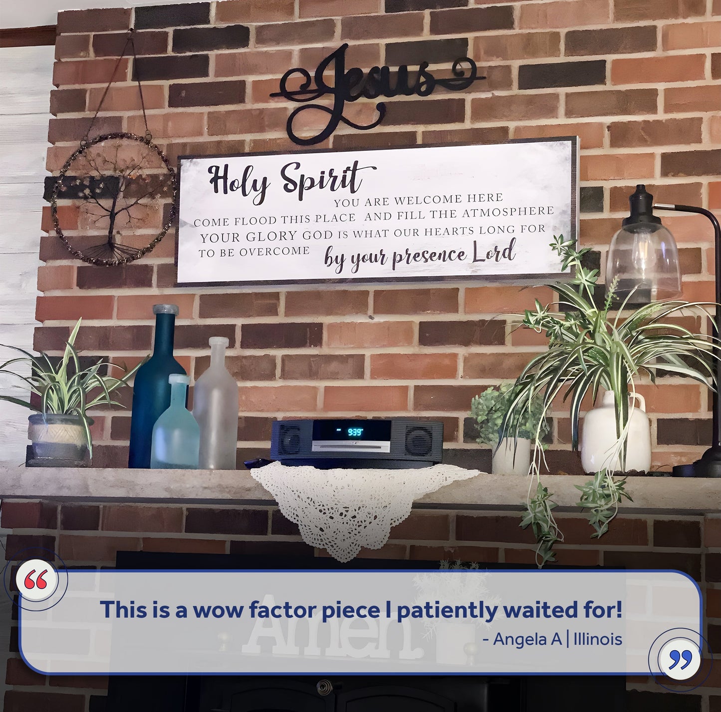 Holy Spirit You Are Welcome Here Faith Canvas Sign