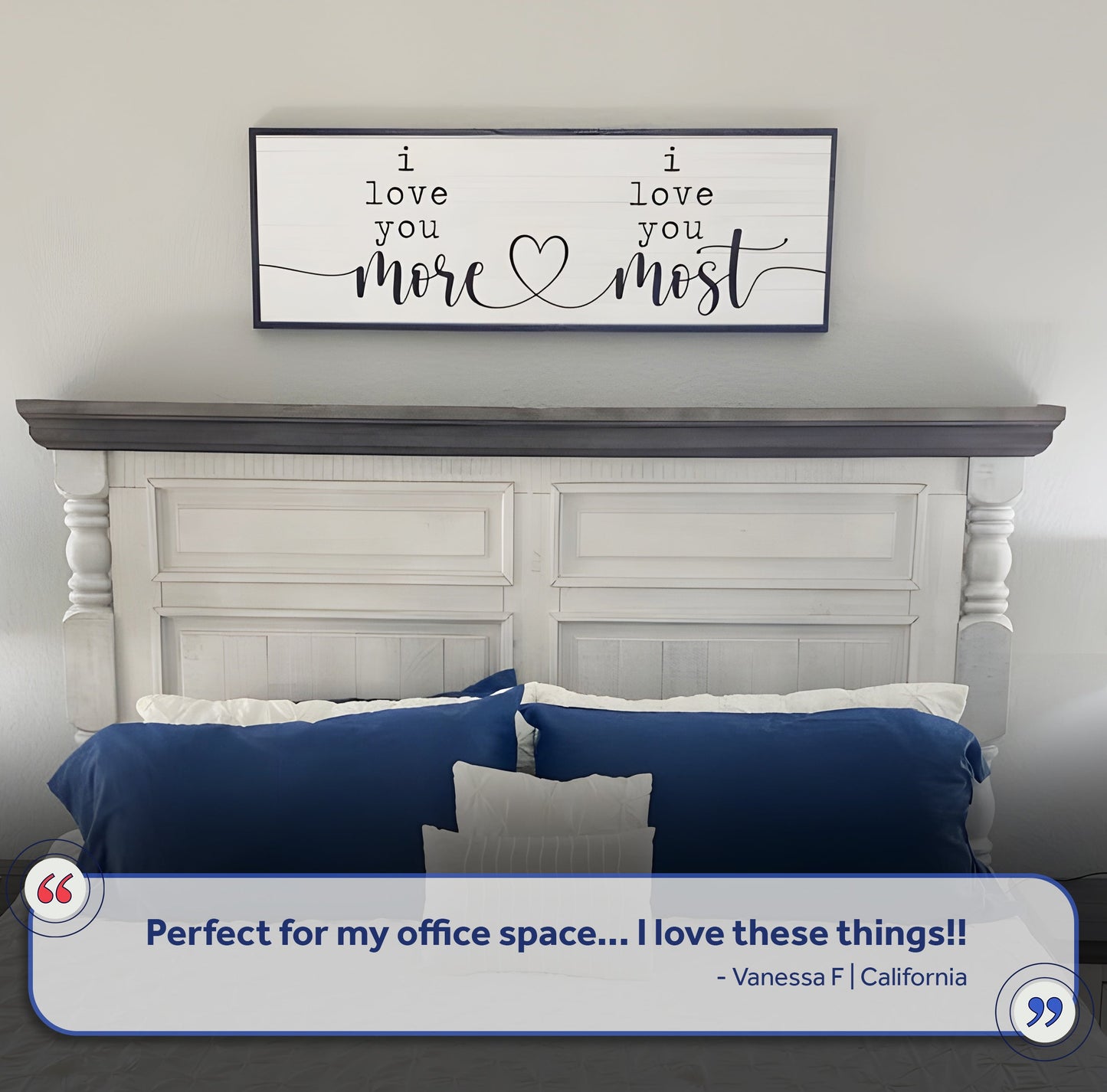 I Love You More I Love You Most Couple Canvas Sign