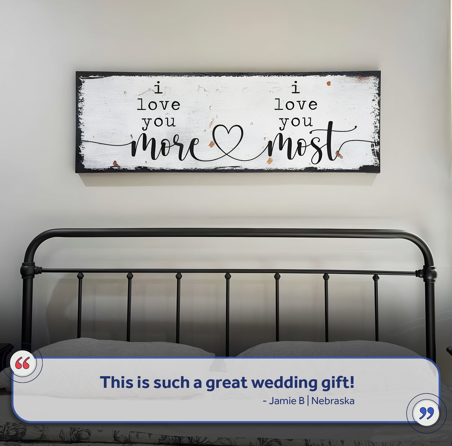 I Love You More I Love You Most Canvas Wall Art