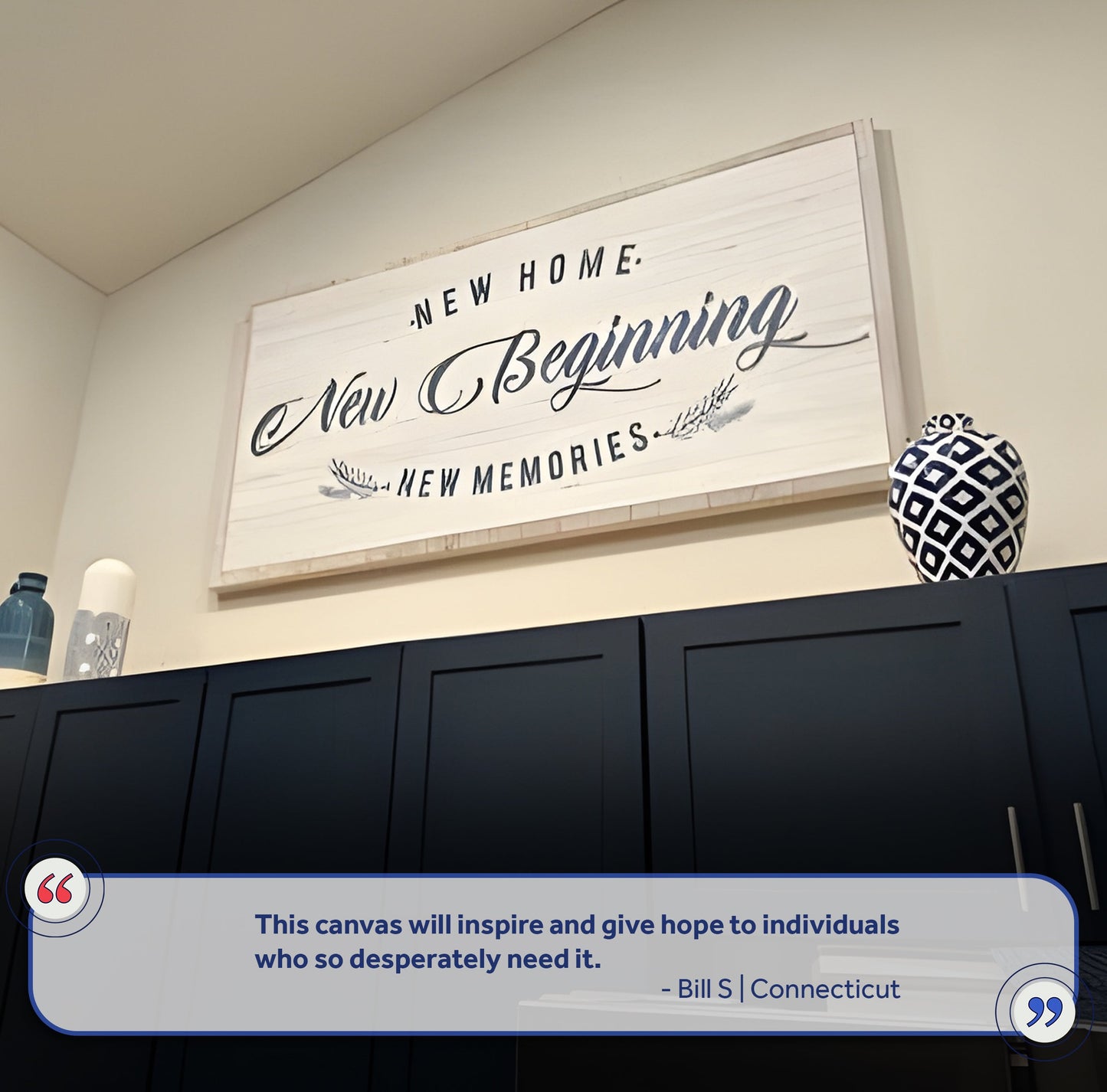 New Home New Beginning Canvas Wall Art
