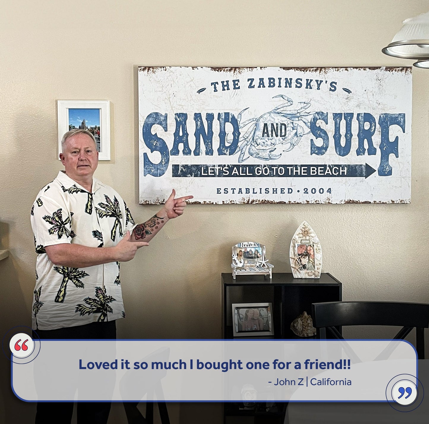 Sand and Surf Beach House Canvas Wall Art
