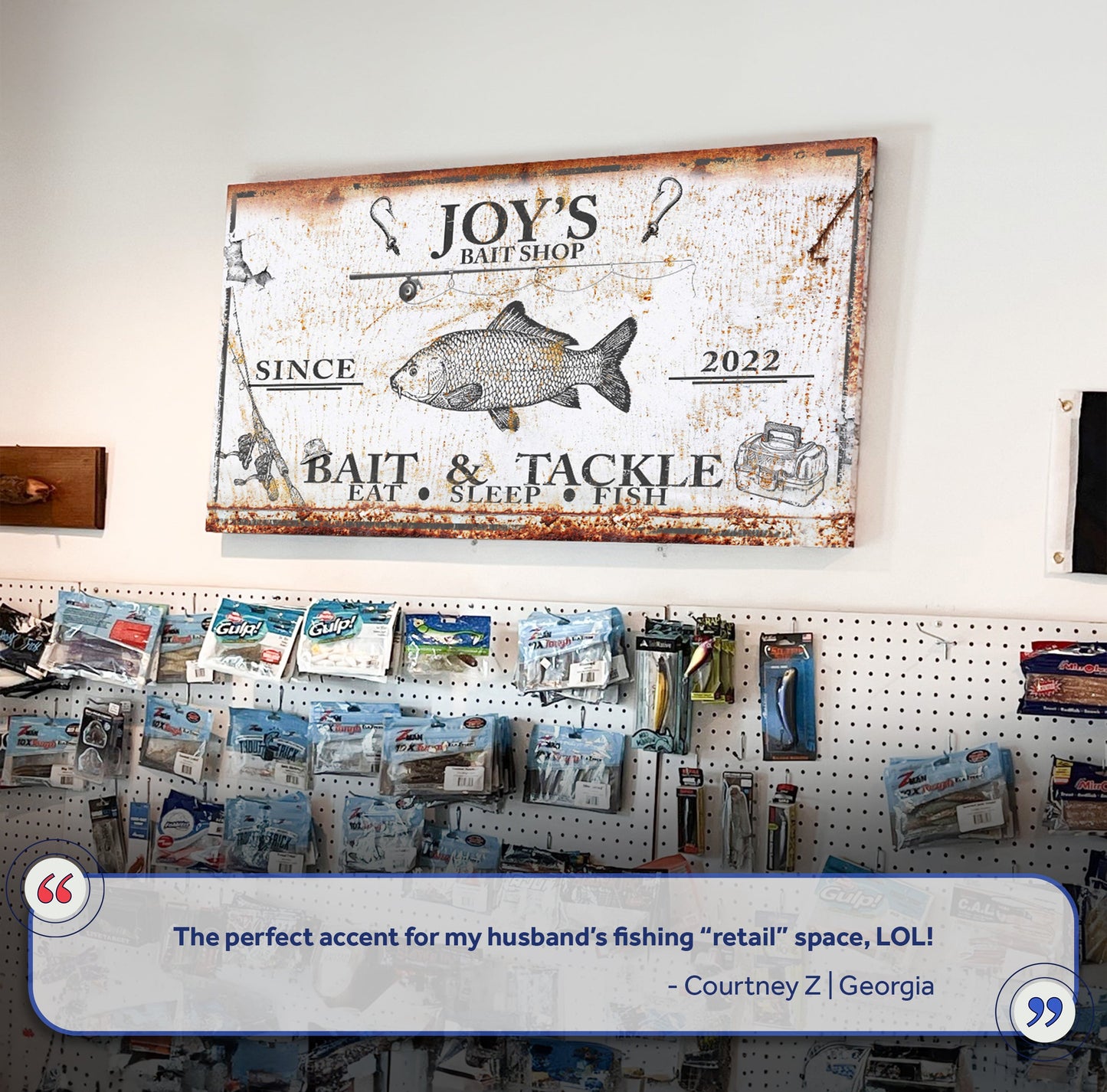 Bait and Tackle Canvas Sign