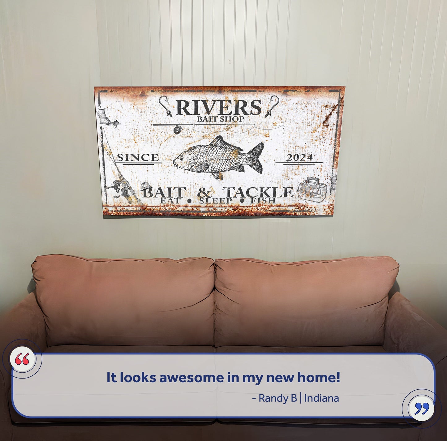 Bait and Tackle Canvas Sign