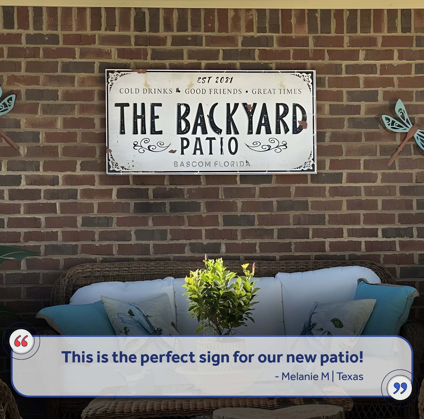 Family Patio Sign Personalized Canvas Wall Art