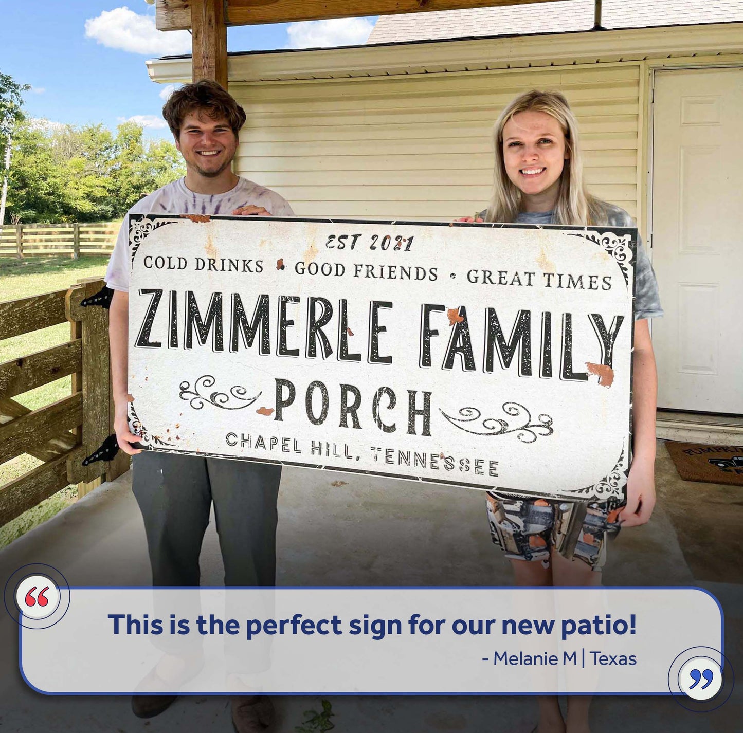 Family Patio Sign Personalized Canvas Wall Art