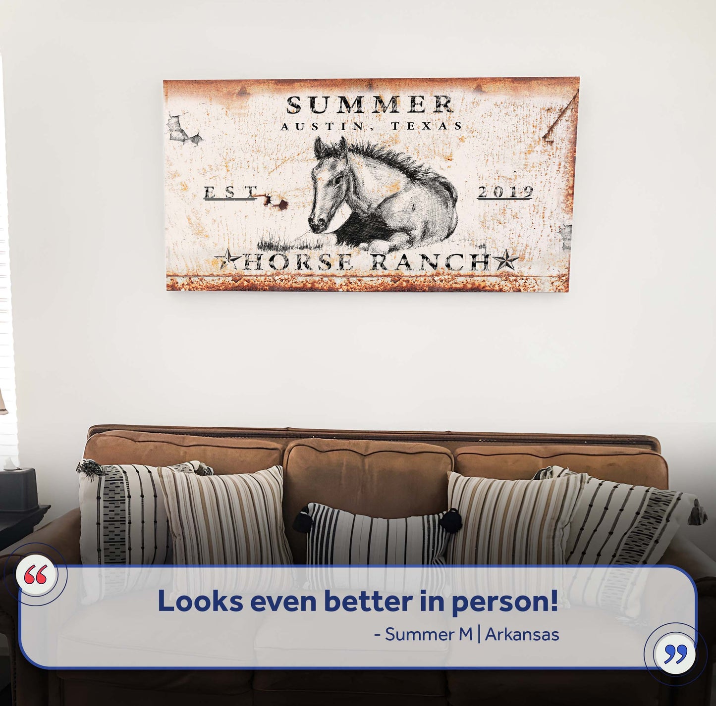 Rustic Horse Ranch Farmhouse Canvas Wall Art