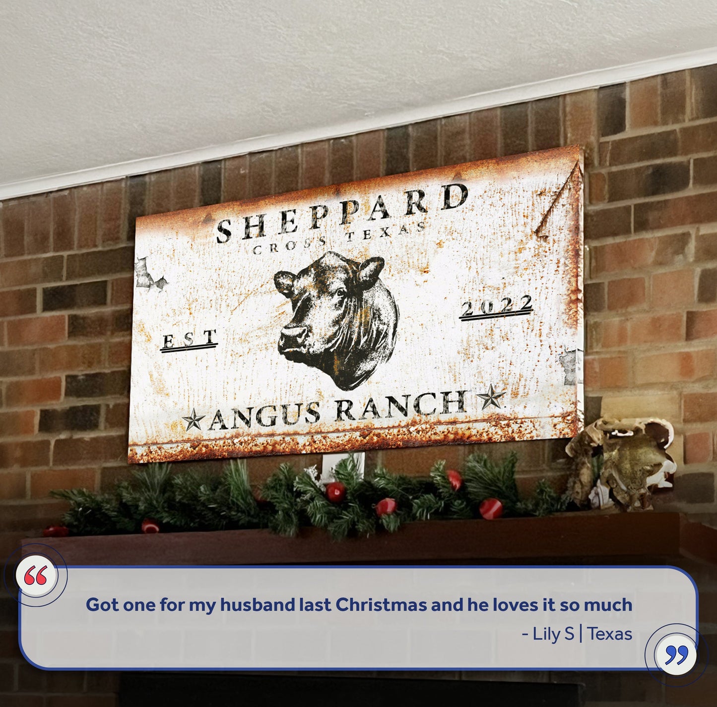 Angus Ranch Canvas Sign