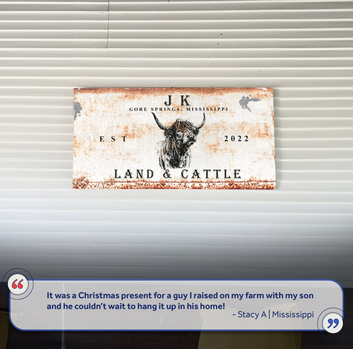 Land and Cattle Rustic Canvas Wall Art