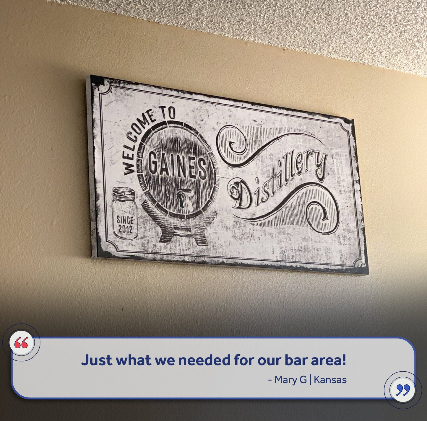 Bar Sign Personalized Canvas Wall Art for Home Bars
