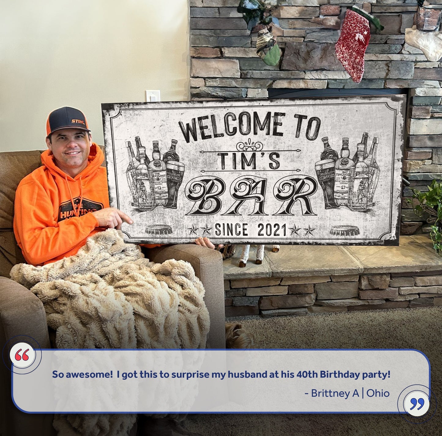 Home Bar Canvas Sign