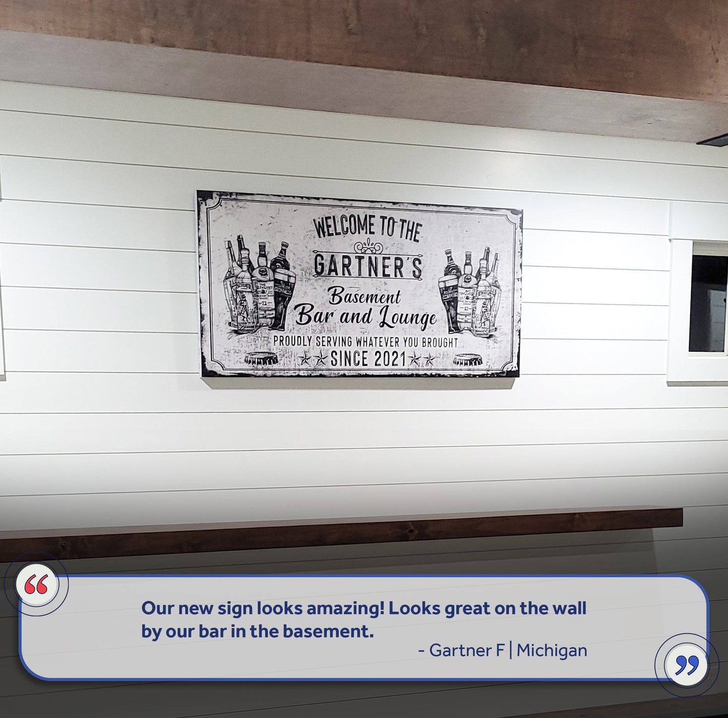 Home Bar Canvas Sign