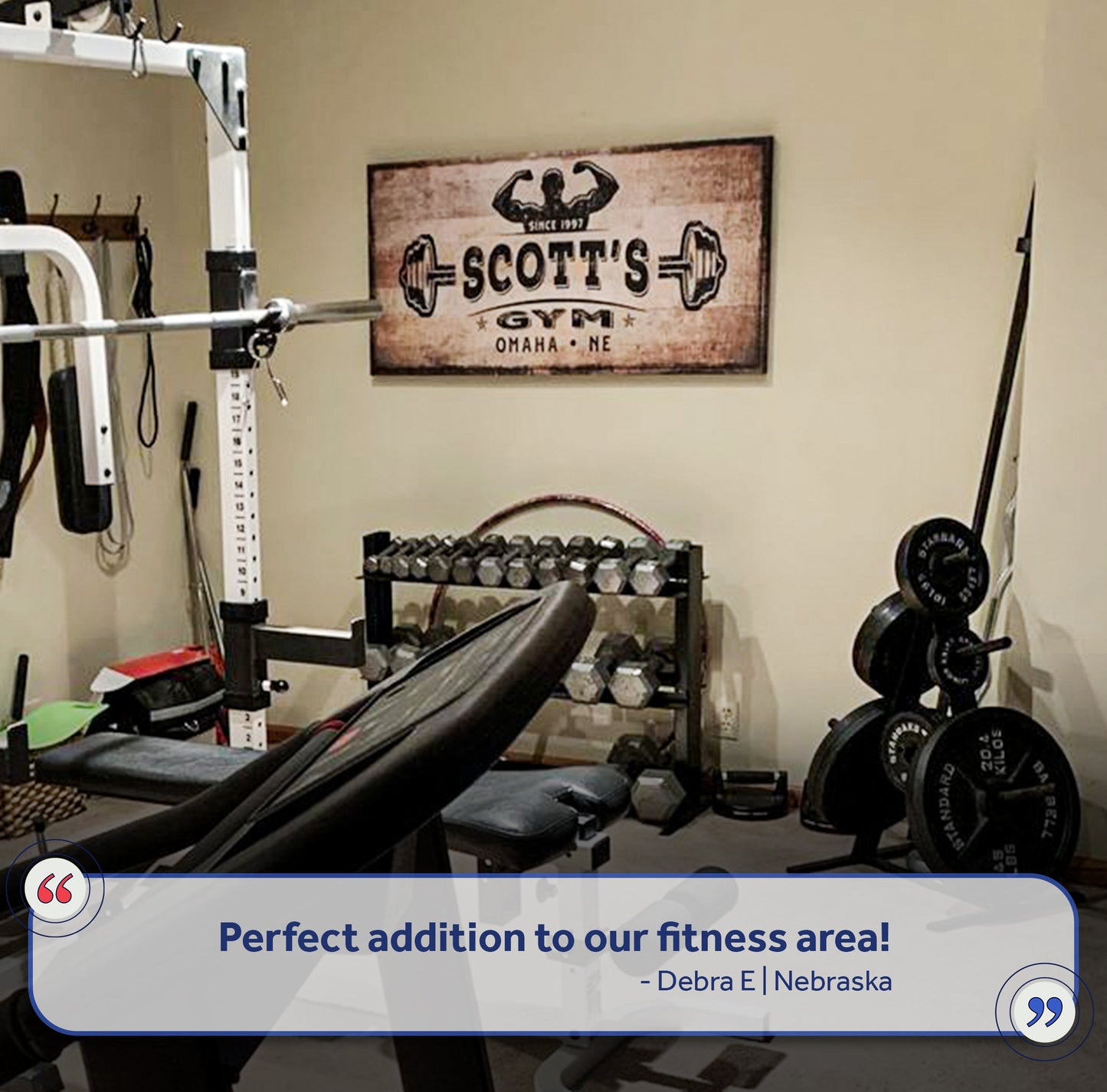 Gym Sign Personalized Motivational Canvas Wall Art