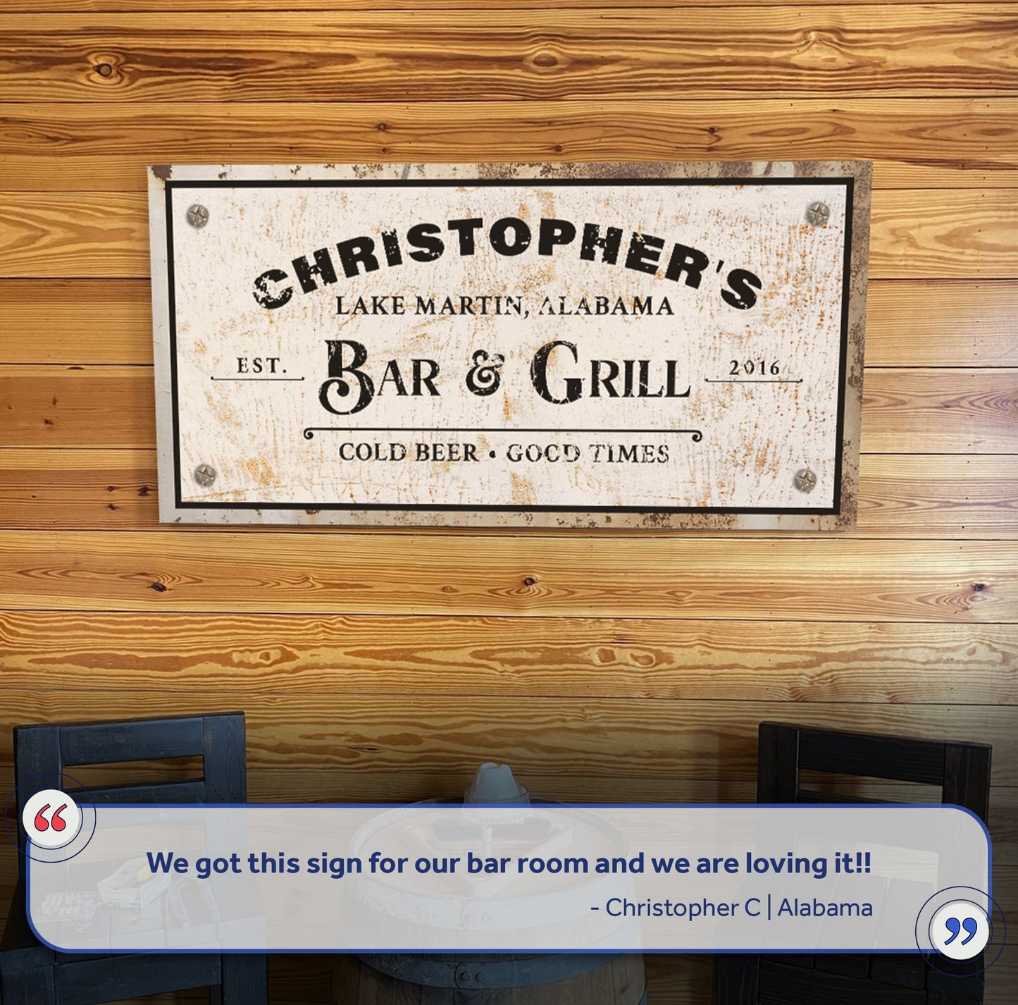Vintage Bar and Grill Canvas Wall Art