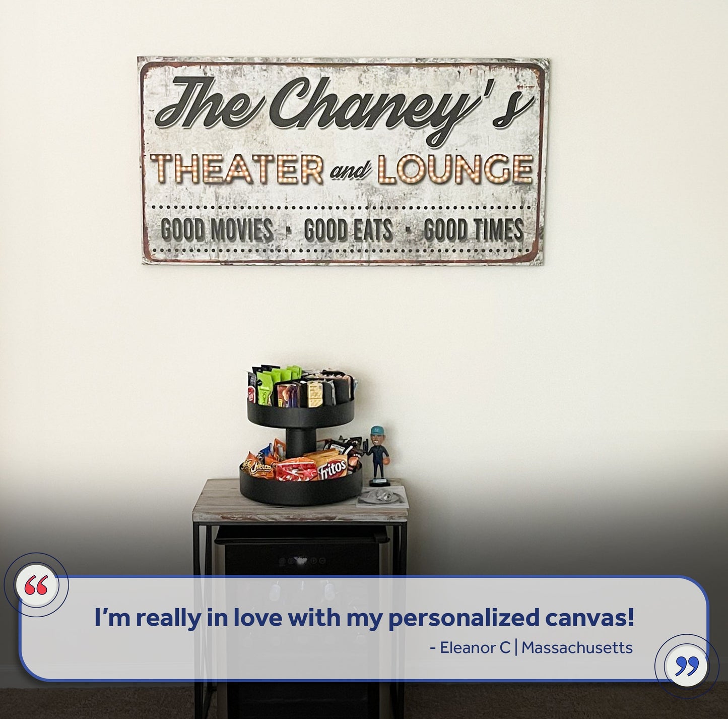 Family Theater And Lounge Canvas Sign IV