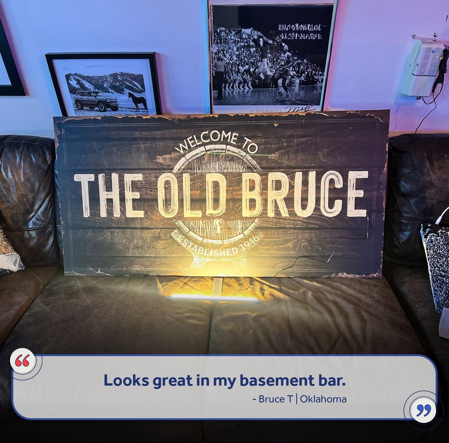 Beer Barrel Bar Canvas Wall Art Sign