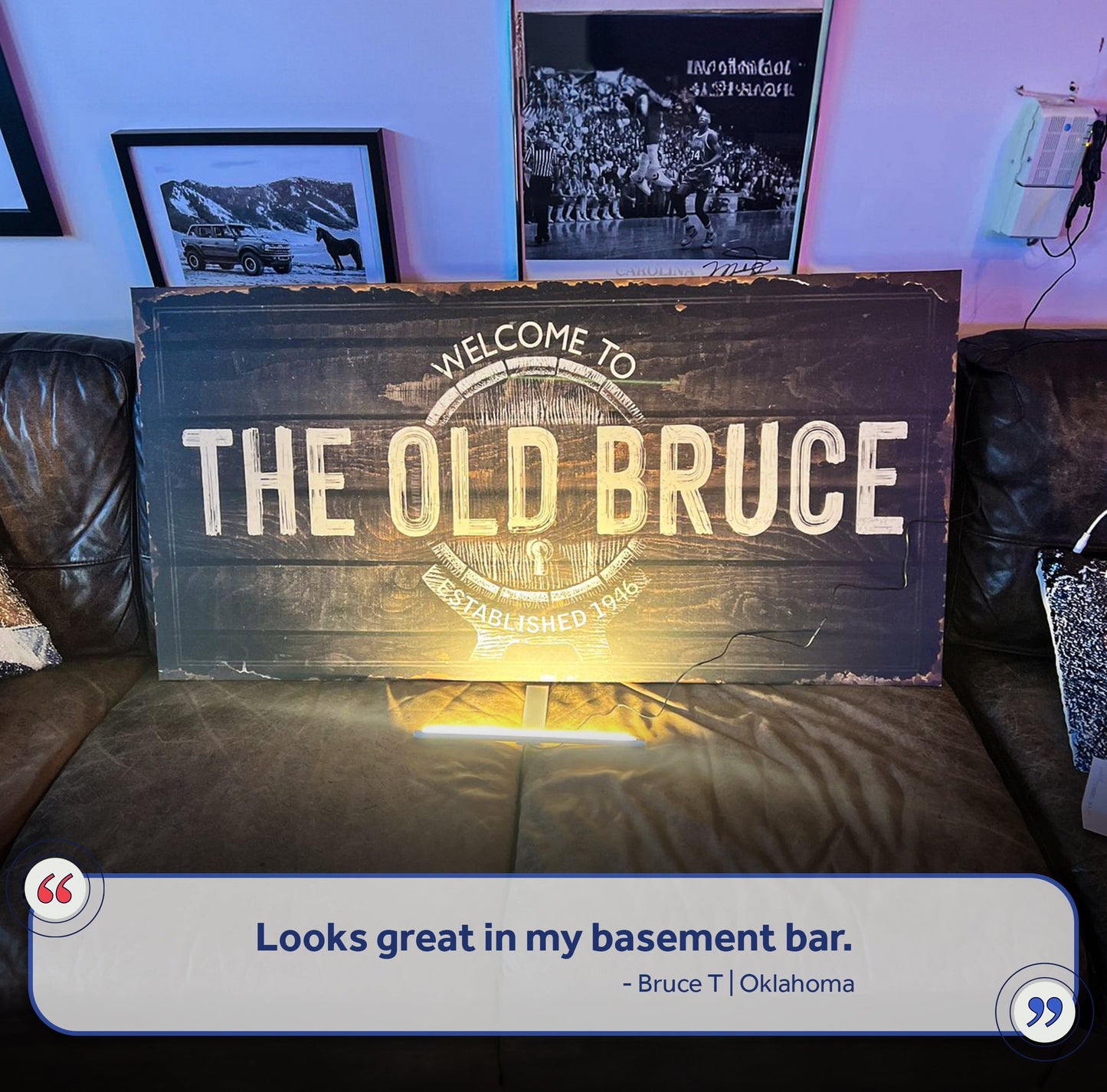 Beer Barrel Bar Sign Personalized Canvas Wall Art