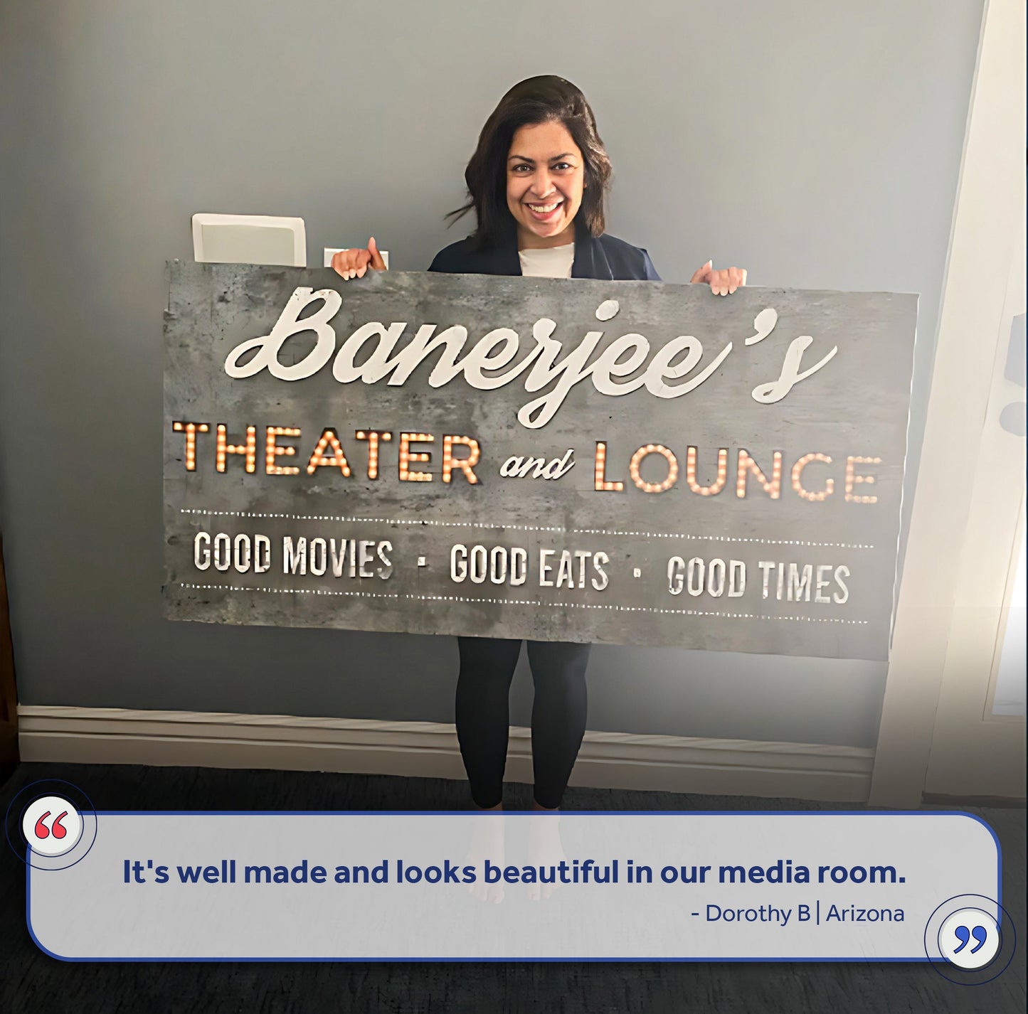 Family Theater and Lounge Sign Canvas Wall Art