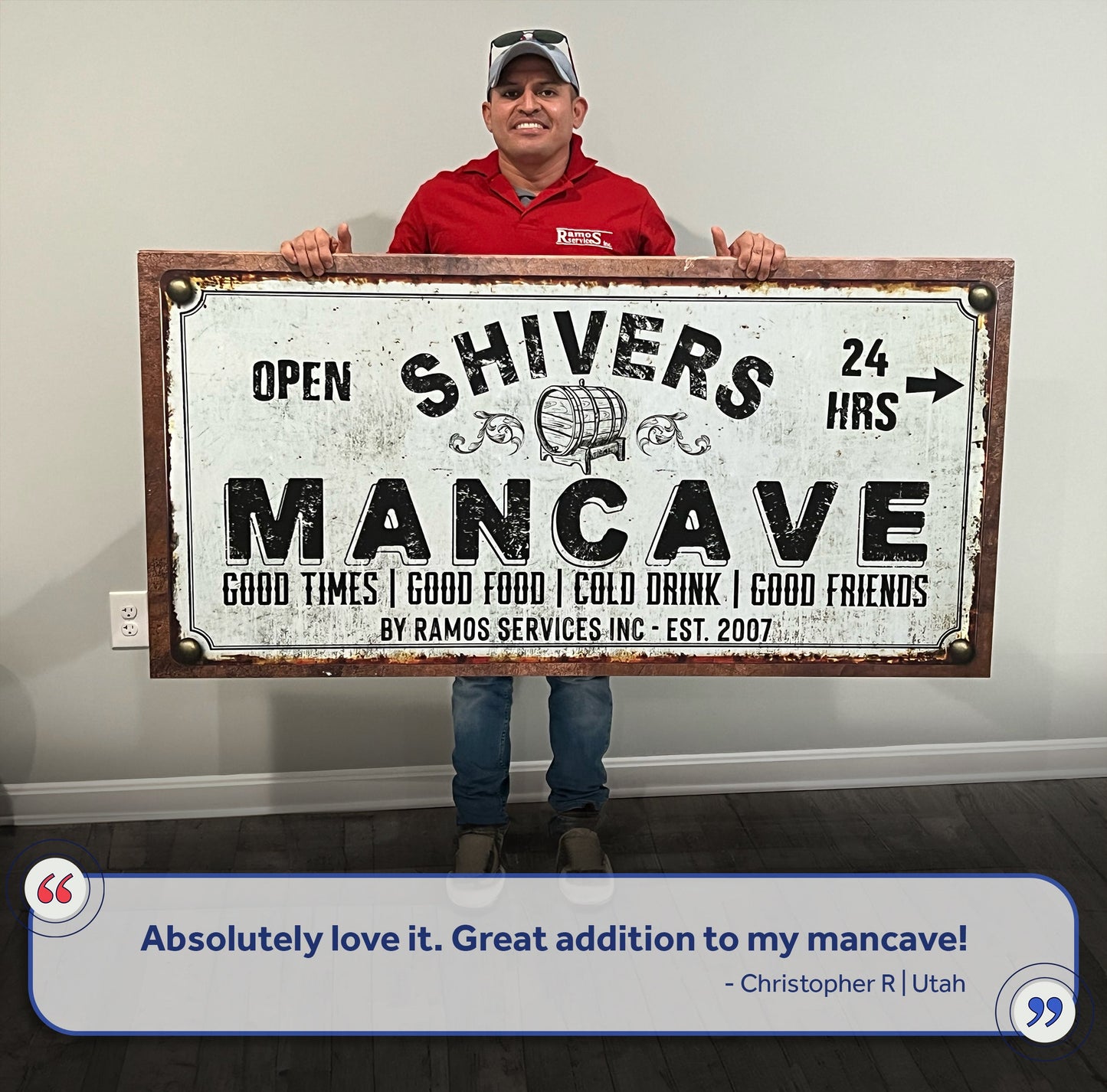 Personalized Man Cave Canvas Sign