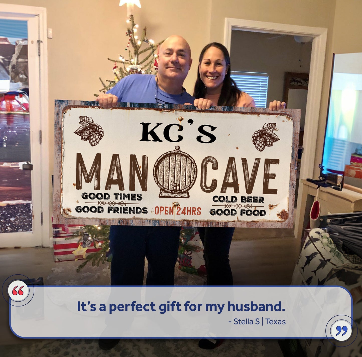 Man Cave Canvas Sign