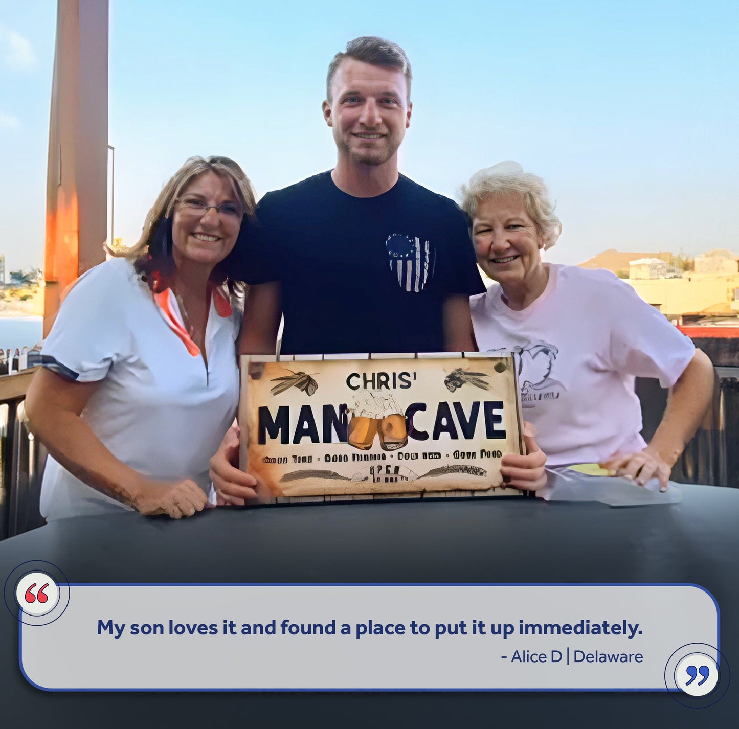 Man Cave Canvas Sign