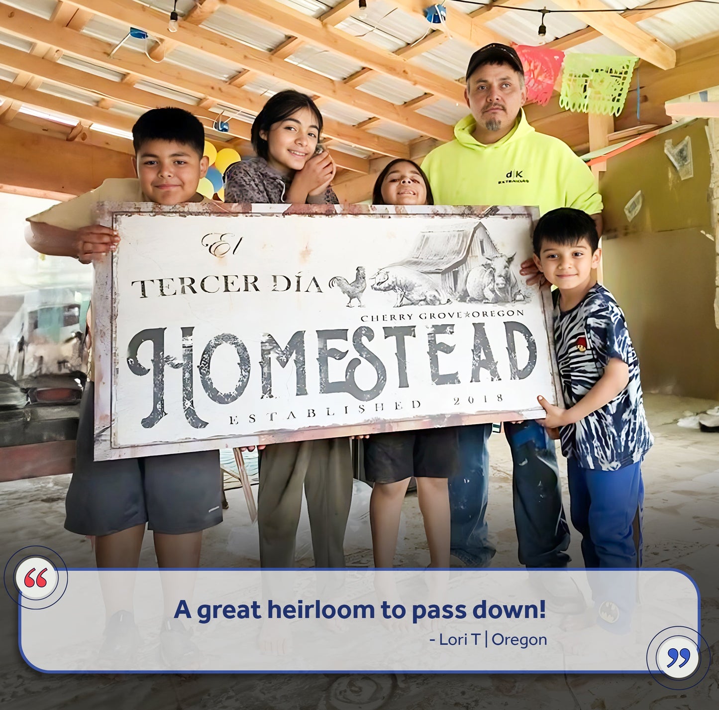 Personalized Homestead Canvas Sign