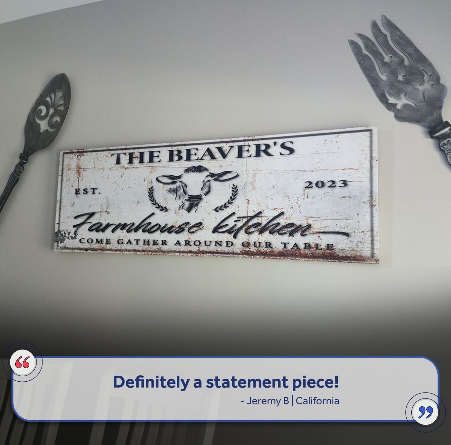 Farmhouse Kitchen Personalized Canvas Sign