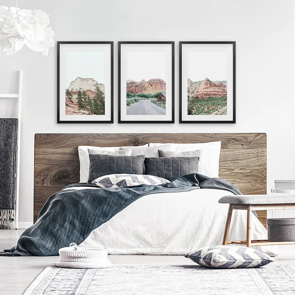 National Park Desert Wall Art Set of 3 Prints