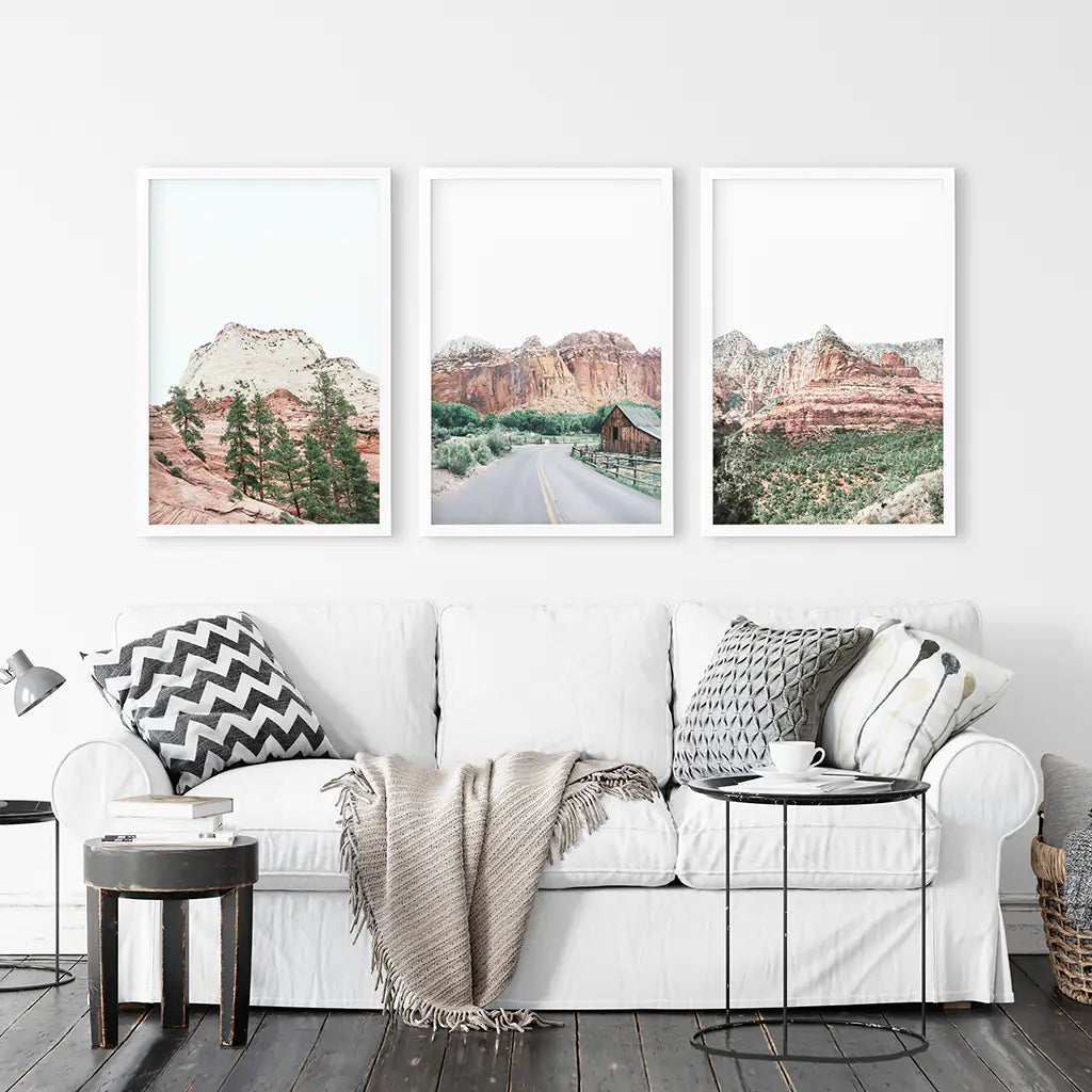 National Park Desert Wall Art Set of 3 Prints