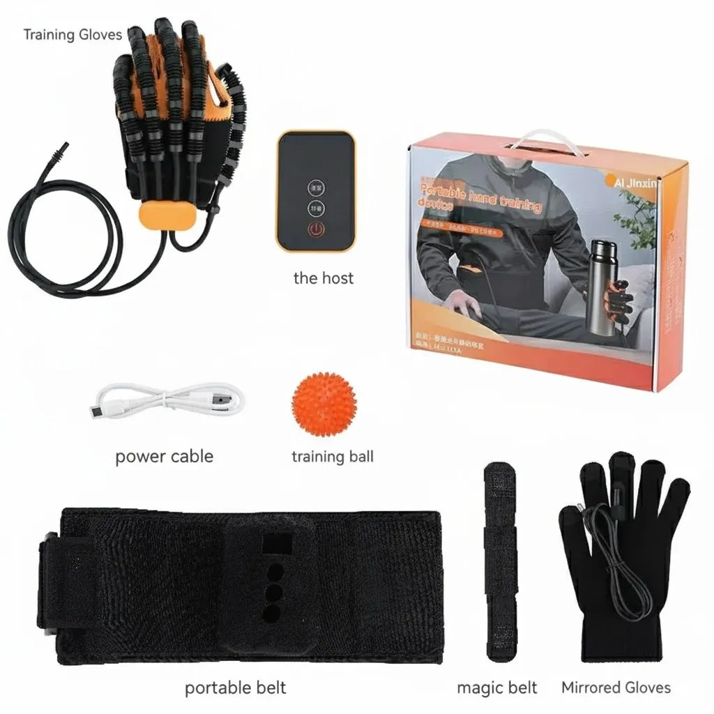 Compact rechargeable set for hand therapy device