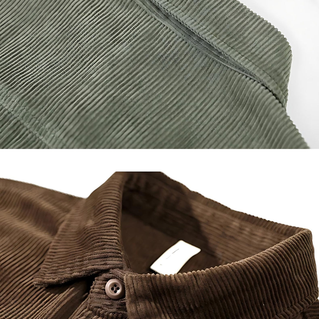 Elite Corduroy Top - Effortless Vintage Elegance