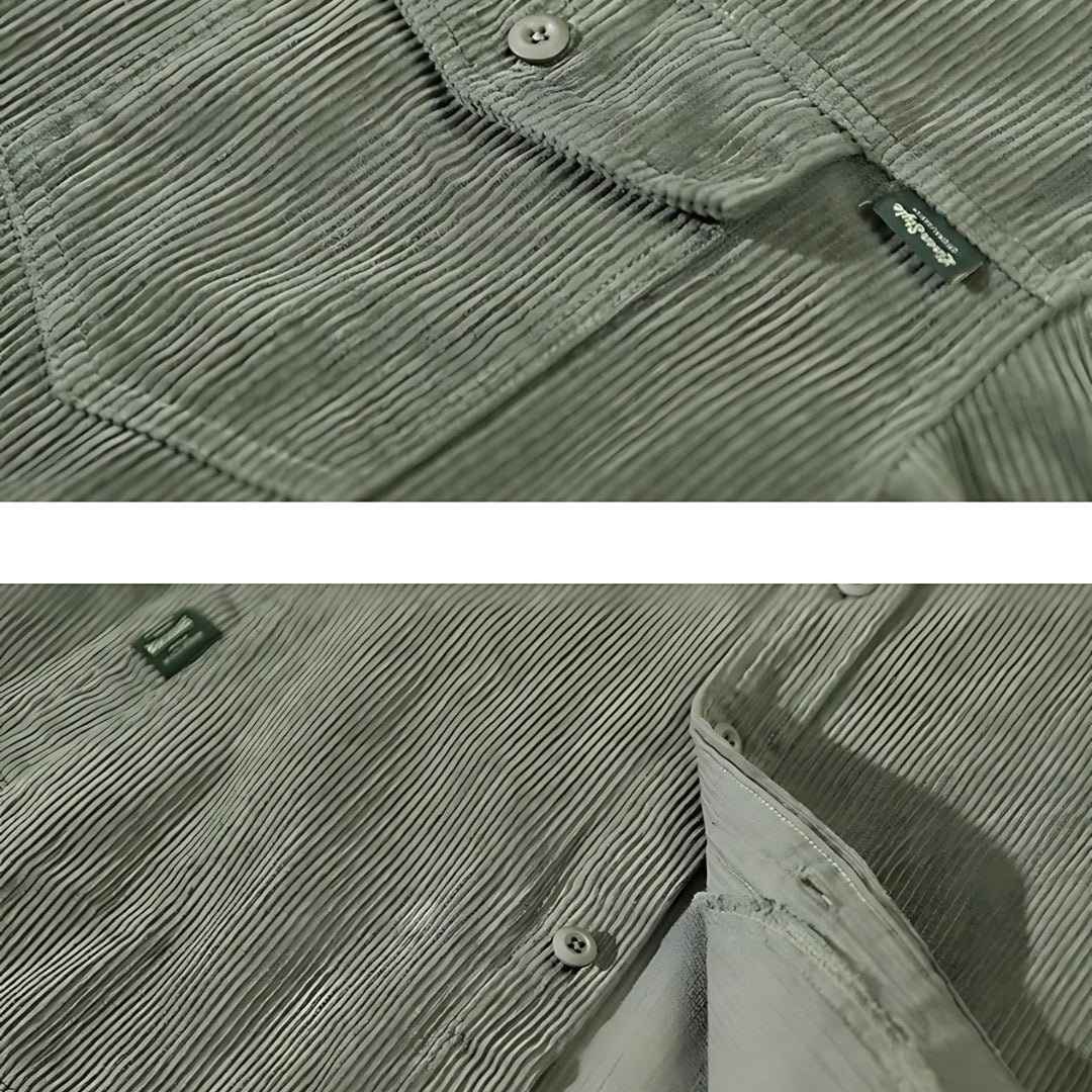 Elite Corduroy Top - Effortless Vintage Elegance