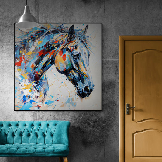 Vivid Steed Horse Canvas Wall Art