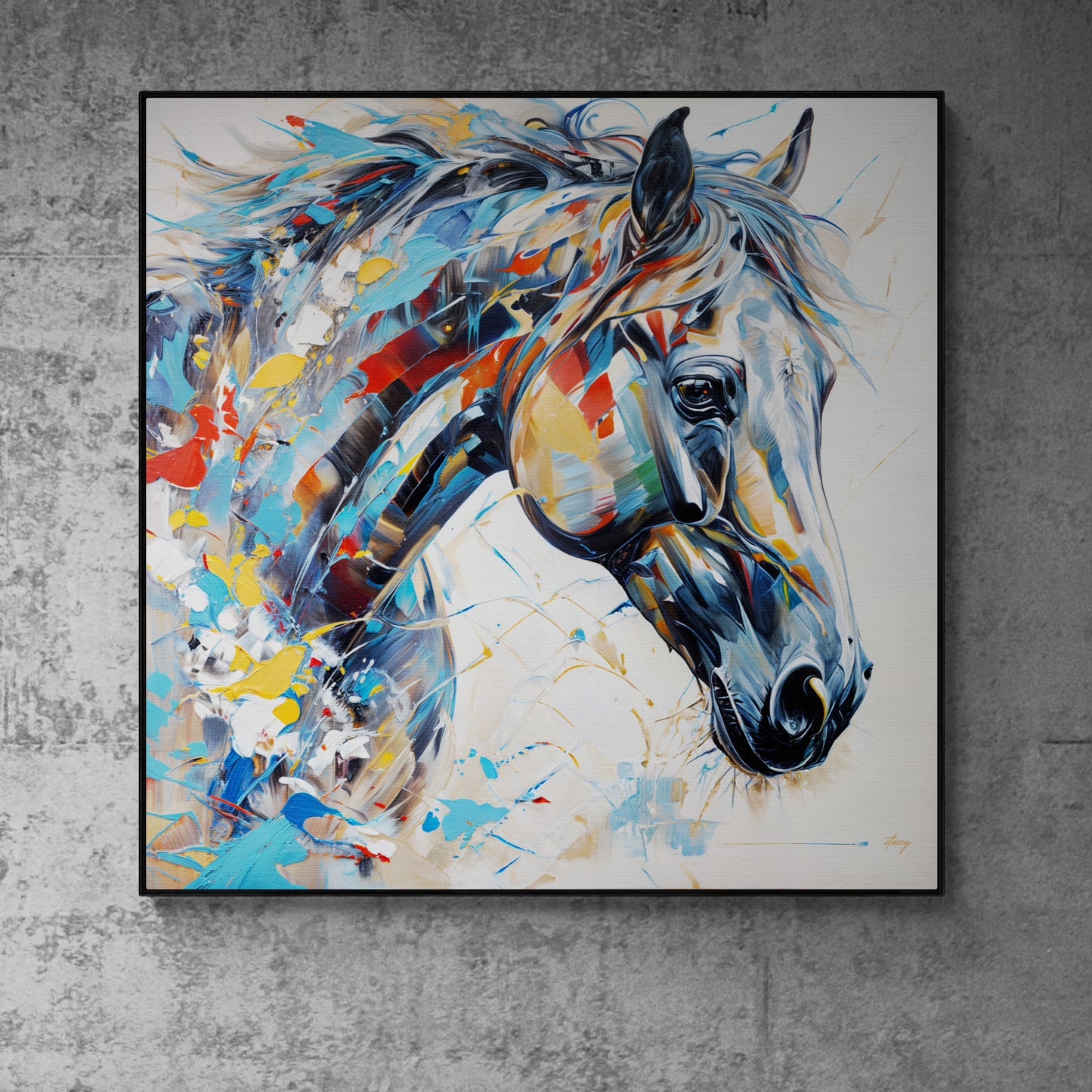 Vivid Steed Horse Canvas Wall Art