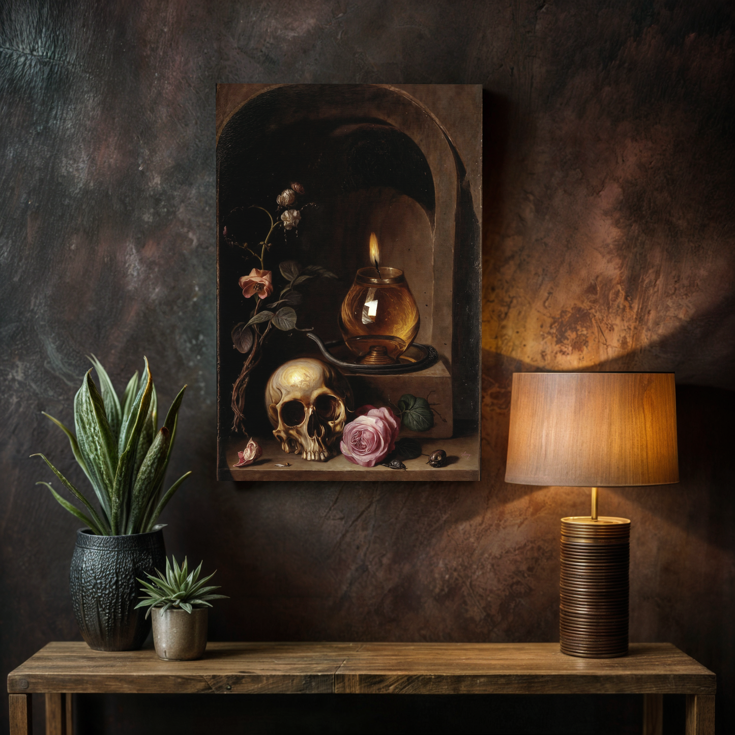 Vanitas Vigil Reflective Canvas Wall Art