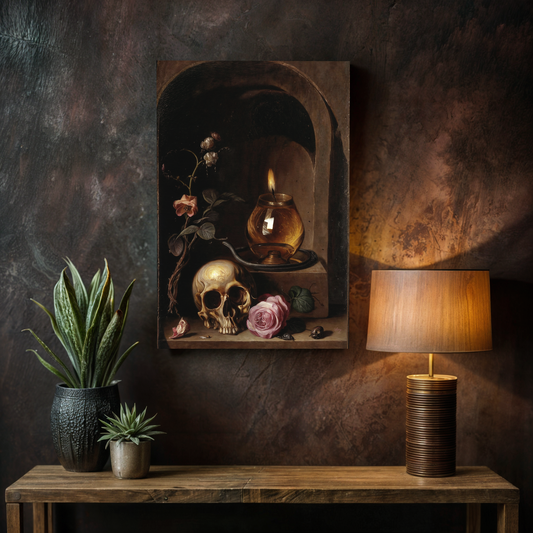 Vanitas Vigil Reflective Canvas Wall Art