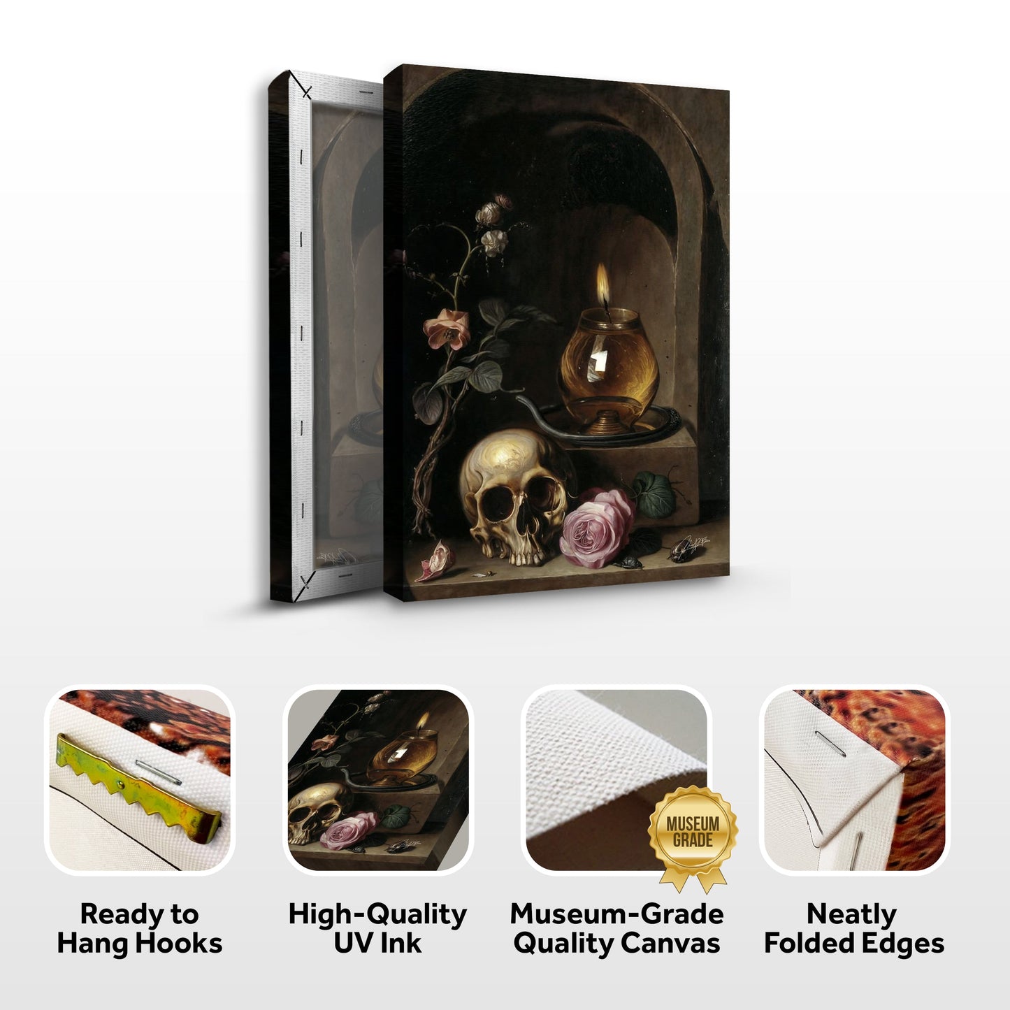 Vanitas Vigil Reflective Canvas Wall Art