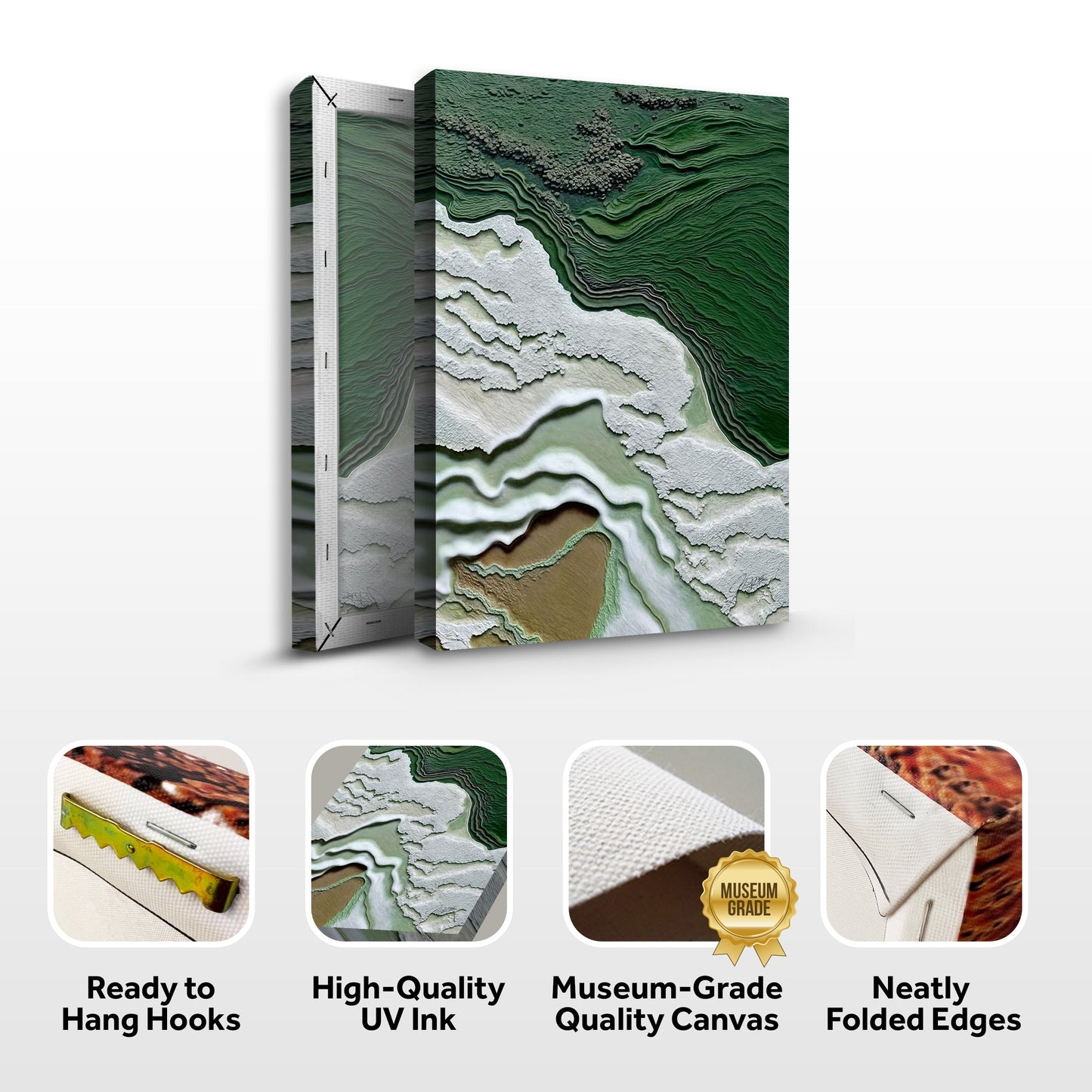 Verdant Cliffs Original Landscape Canvas Wall Art