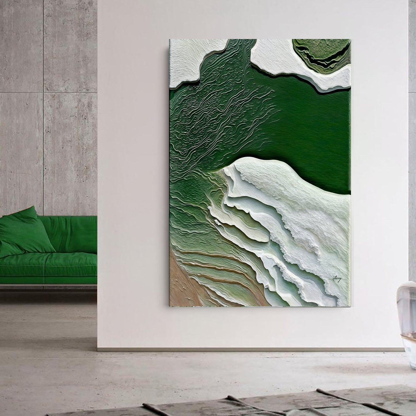Verdant Cliffs Landscape Canvas Wall Art