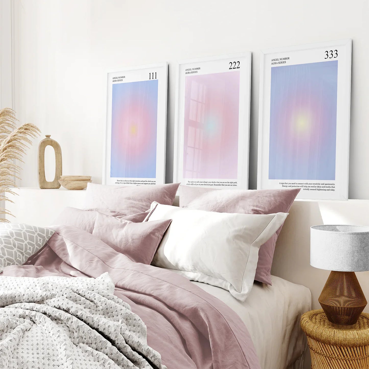 Positive Affirmation Aura Wall Art Set of 3 Prints